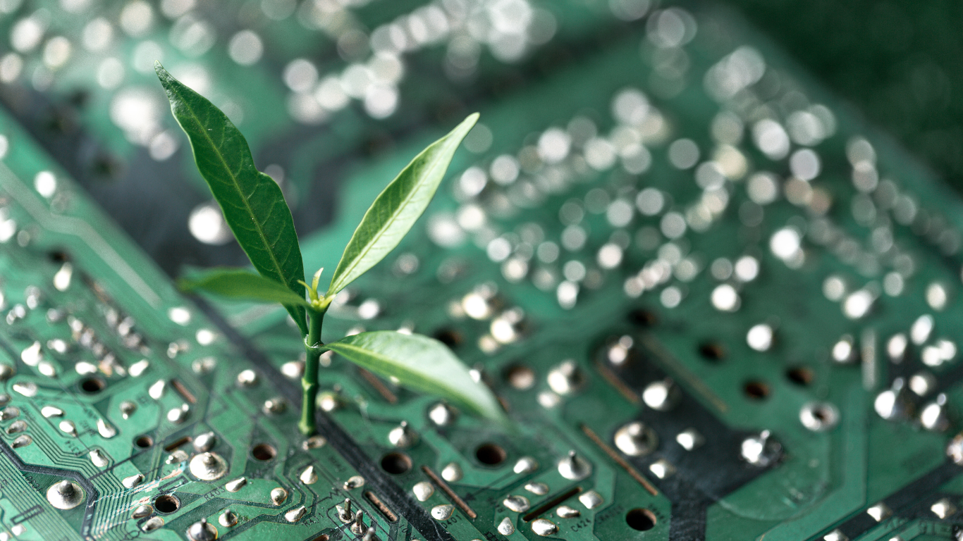 A plant growing out a piece of hardware representing the rise of the technical non-executive directors 