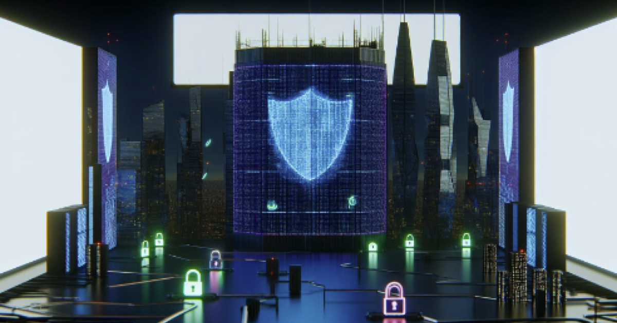 one shield and multiple padlocks representing the importance of cyber security for businesses 